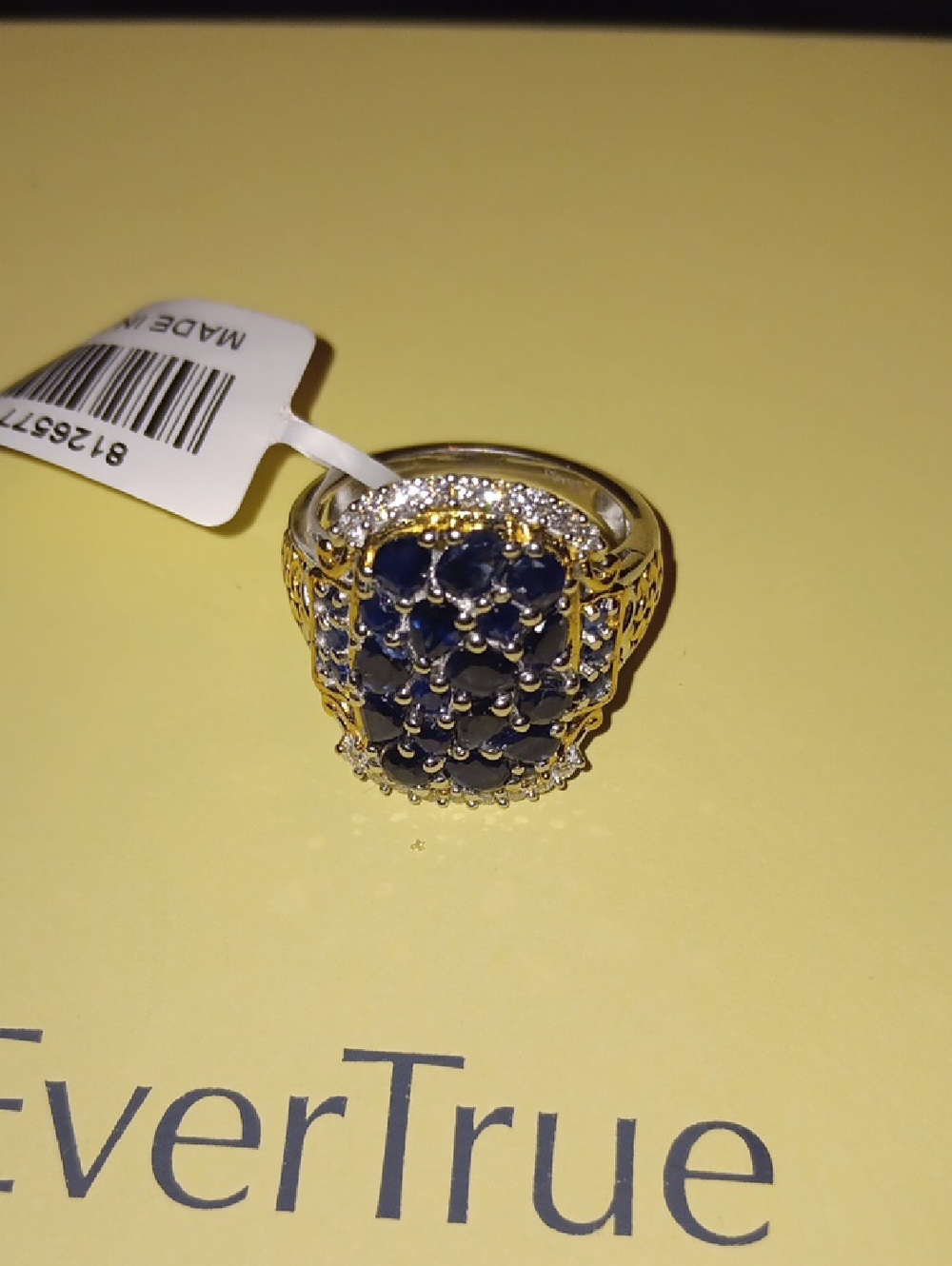 D'Joy Premium Kanchanaburi Blue Sapphire and Moissanite 3.25 ctw